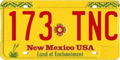 NM license plate 173TNC