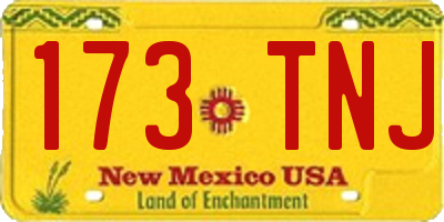 NM license plate 173TNJ