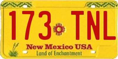 NM license plate 173TNL