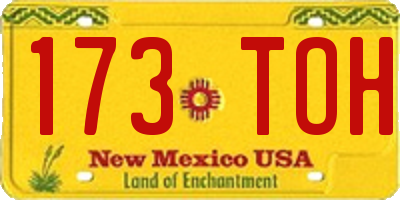NM license plate 173TOH