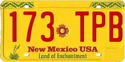 NM license plate 173TPB