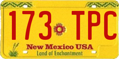 NM license plate 173TPC