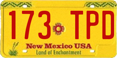 NM license plate 173TPD