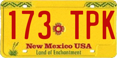 NM license plate 173TPK