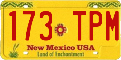 NM license plate 173TPM