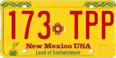 NM license plate 173TPP