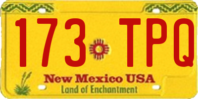 NM license plate 173TPQ
