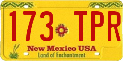 NM license plate 173TPR