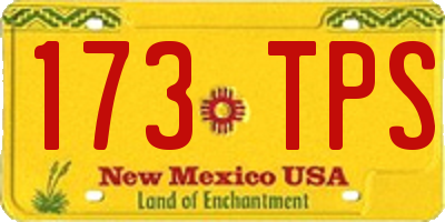 NM license plate 173TPS