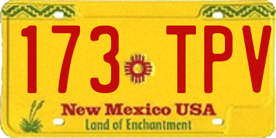 NM license plate 173TPV