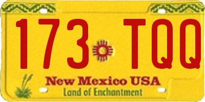 NM license plate 173TQQ