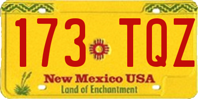 NM license plate 173TQZ