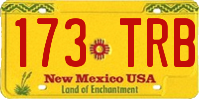 NM license plate 173TRB