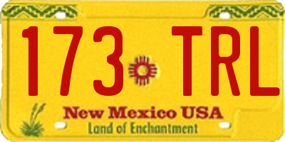 NM license plate 173TRL