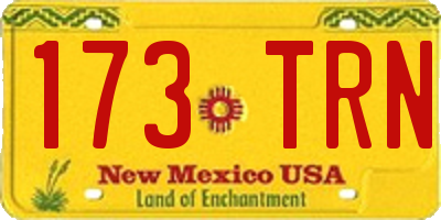NM license plate 173TRN