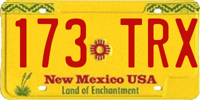 NM license plate 173TRX