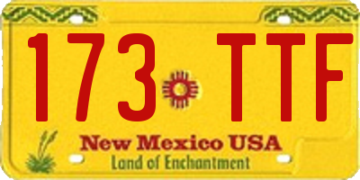 NM license plate 173TTF