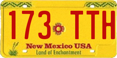 NM license plate 173TTH