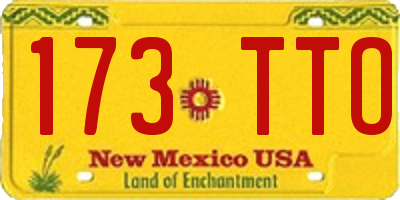 NM license plate 173TTO