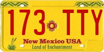 NM license plate 173TTY