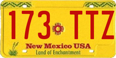 NM license plate 173TTZ
