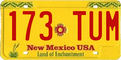 NM license plate 173TUM