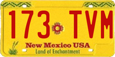 NM license plate 173TVM