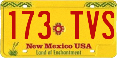 NM license plate 173TVS