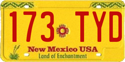 NM license plate 173TYD