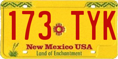 NM license plate 173TYK
