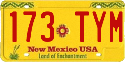 NM license plate 173TYM