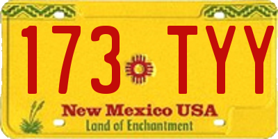 NM license plate 173TYY