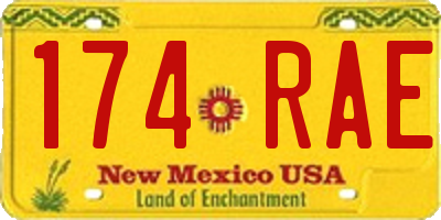 NM license plate 174RAE