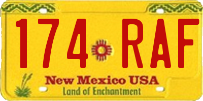 NM license plate 174RAF