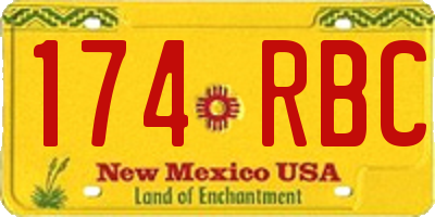 NM license plate 174RBC