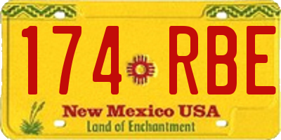 NM license plate 174RBE