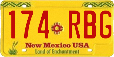 NM license plate 174RBG