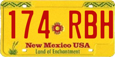 NM license plate 174RBH