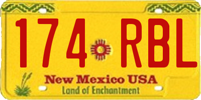 NM license plate 174RBL