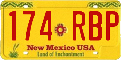 NM license plate 174RBP