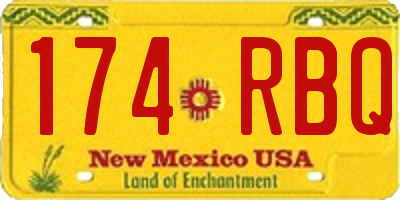 NM license plate 174RBQ