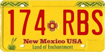 NM license plate 174RBS
