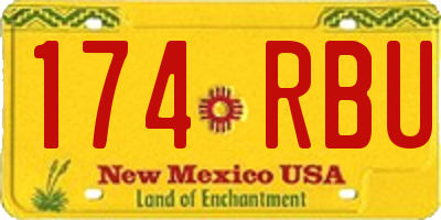 NM license plate 174RBU