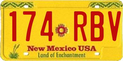 NM license plate 174RBV