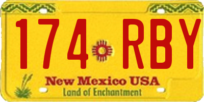 NM license plate 174RBY