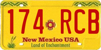 NM license plate 174RCB