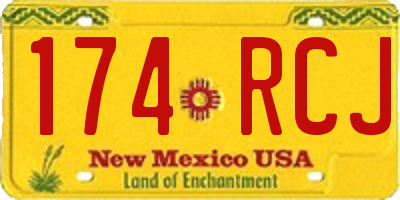 NM license plate 174RCJ