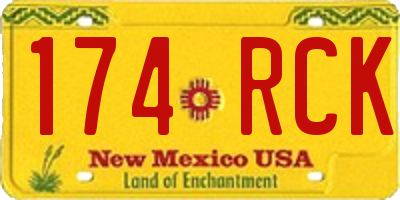 NM license plate 174RCK