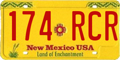 NM license plate 174RCR