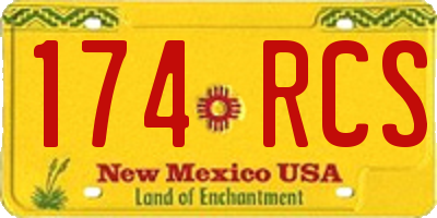 NM license plate 174RCS